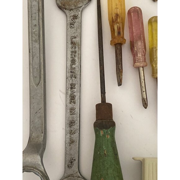 Hand Tools Lot Wrenches Screwdrivers Clamp Radio Shack Adapter USA Made VTG - Picture 5 of 8